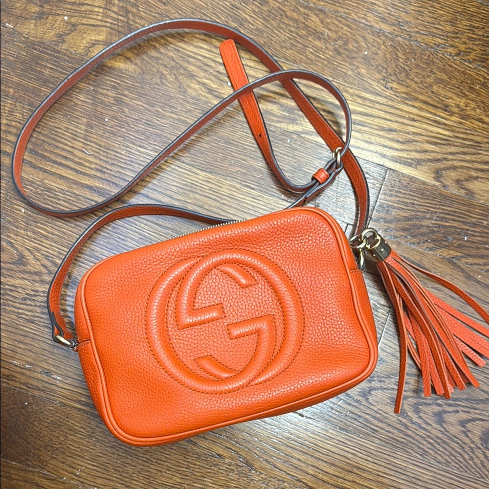 Gucci Orange Cross Body Disco Bag